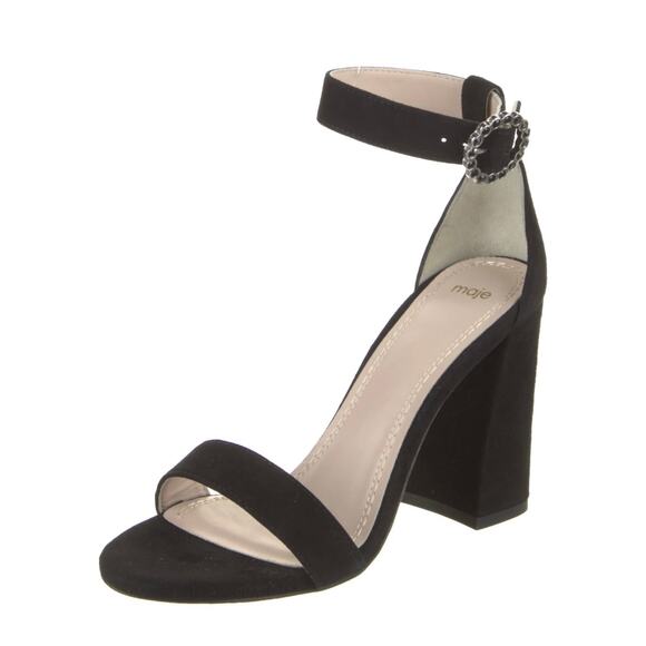 NEW Maje Faria Strappy Pumps in Black Suede size 38 / 7.5 - Picture 2 of 9